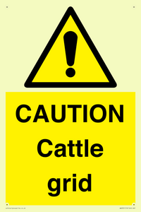 CAUTION Cattle grid